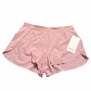 NWT Lululemon Fast and Free High-Rise Classic-Fit Split Short 3" (Pink Haze) L